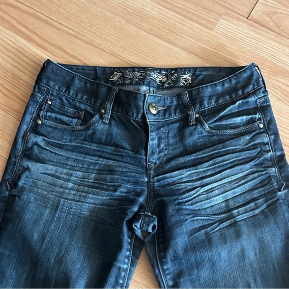 Express Stella Dark Wash Skinny Low Rise Jeans Women’s 2r - Picture 4 of 11